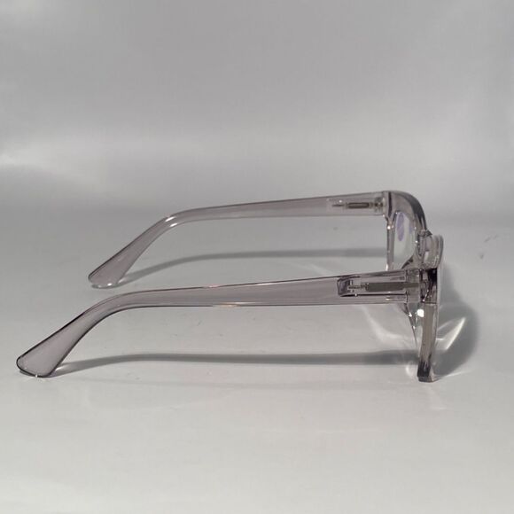 1148 Gretchen Reading Glasses 3.5 Sq Eyeglasses Clear Grey Frames NWT - Picture 6 of 9